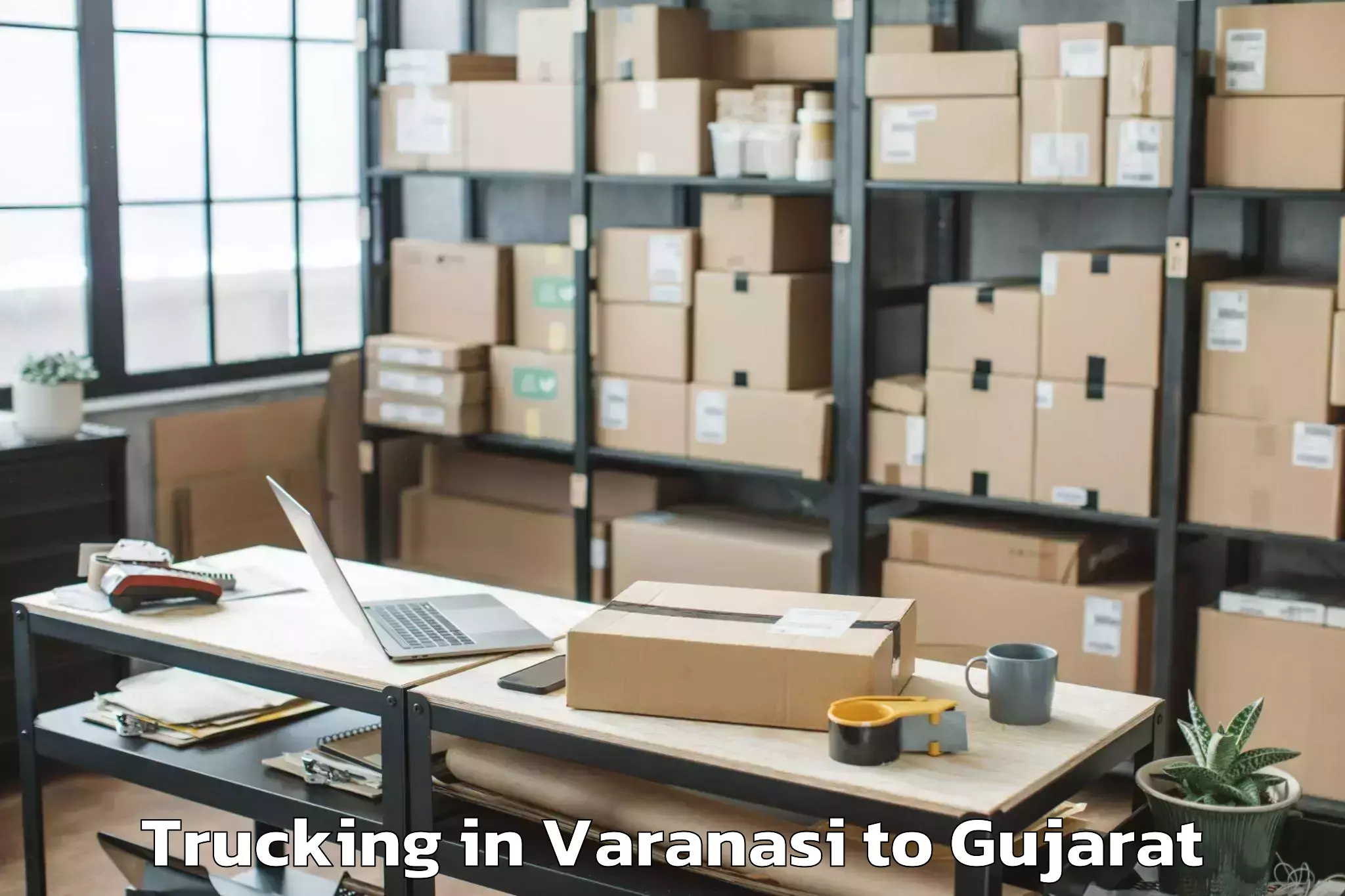 Book Varanasi to Padra Trucking Online